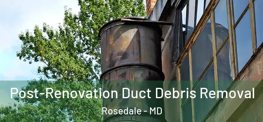 Post-Renovation Duct Debris Removal Rosedale - MD